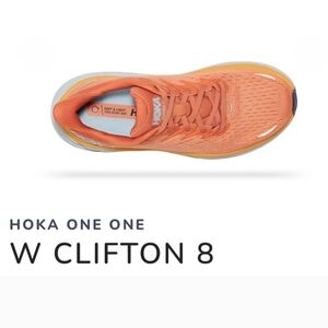 HOKA ONE ONE W CLIFTON 8 SUN BAKED CORAL SZ8
